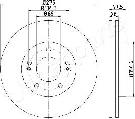 Japanparts DI-H33 - Kočioni disk www.molydon.hr