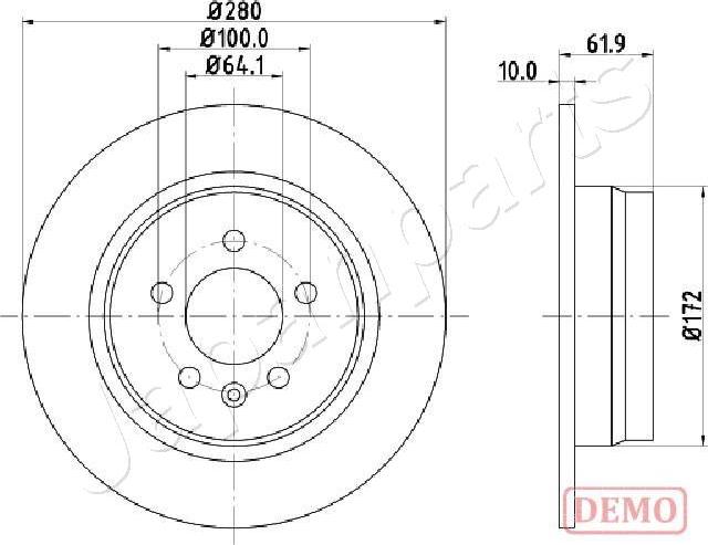 Japanparts DP-426C - Kočioni disk www.molydon.hr