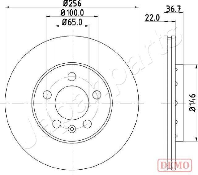 Japanparts DP-0904C - Kočioni disk www.molydon.hr