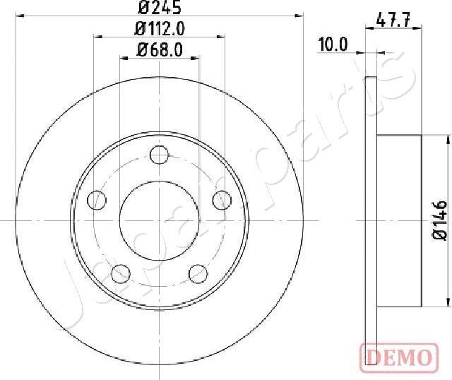 Japanparts DP-0905C - Kočioni disk www.molydon.hr