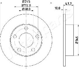 Japanparts DP-0905 - Kočioni disk www.molydon.hr