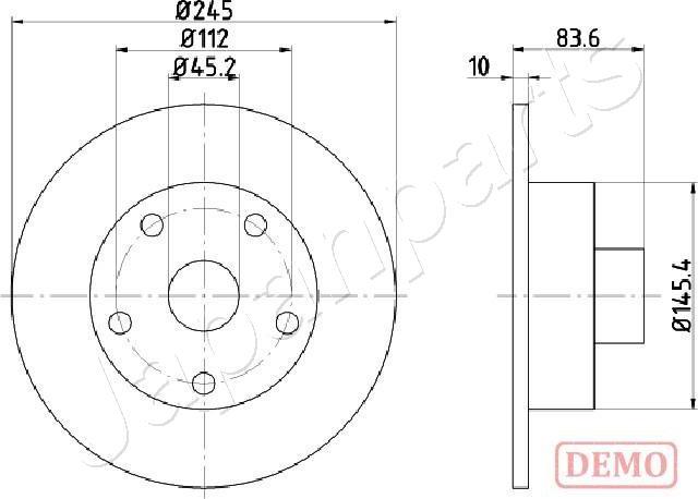 Japanparts DP-0906C - Kočioni disk www.molydon.hr