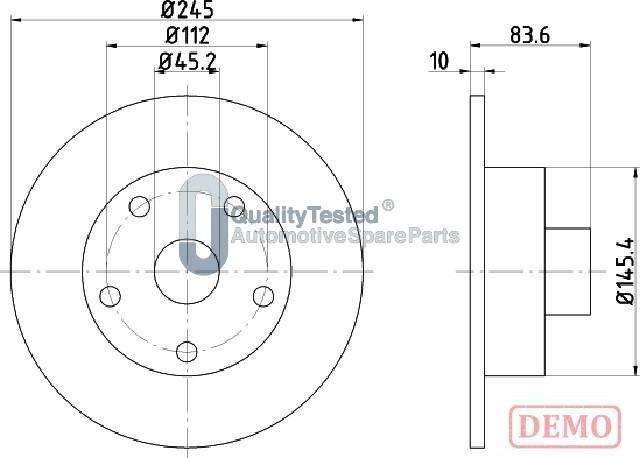 Japanparts DP0906JM - Kočioni disk www.molydon.hr