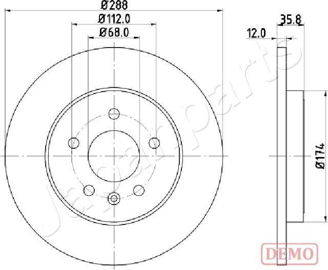 Japanparts DP-0908C - Kočioni disk www.molydon.hr