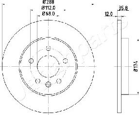 Japanparts DP-0908 - Kočioni disk www.molydon.hr