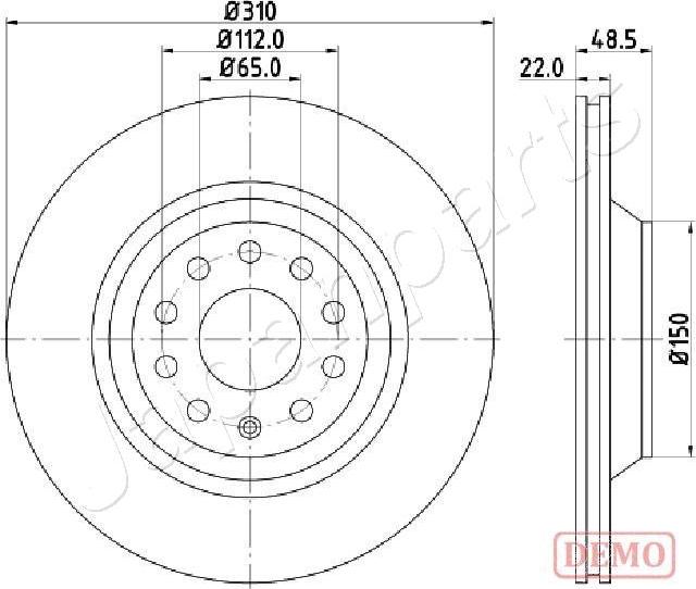 Japanparts DP-0903C - Kočioni disk www.molydon.hr