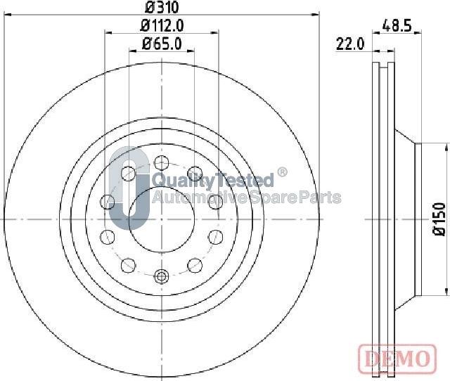 Japanparts DP0903JM - Kočioni disk www.molydon.hr