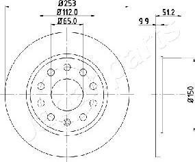 Japanparts DP-0902 - Kočioni disk www.molydon.hr