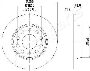 Japanparts DP-0907 - Kočioni disk www.molydon.hr