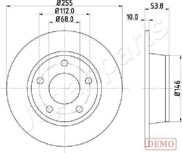 Japanparts DP-0914C - Kočioni disk www.molydon.hr