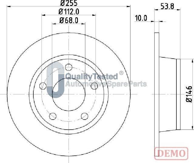 Japanparts DP0914JM - Kočioni disk www.molydon.hr