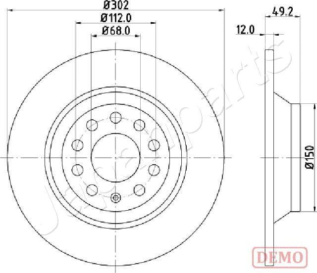 Japanparts DP-0915C - Kočioni disk www.molydon.hr