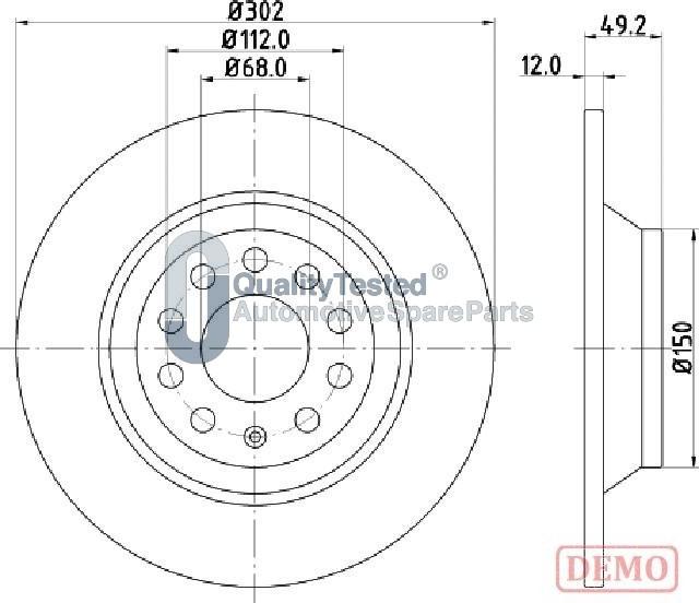 Japanparts DP0915JM - Kočioni disk www.molydon.hr