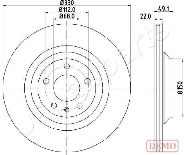 Japanparts DP-0916C - Kočioni disk www.molydon.hr