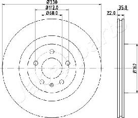 Japanparts DP-0911 - Kočioni disk www.molydon.hr