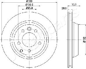 Japanparts DP-0918 - Kočioni disk www.molydon.hr