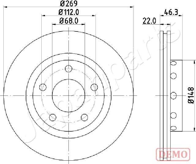 Japanparts DP-0913C - Kočioni disk www.molydon.hr