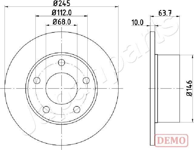 Japanparts DP-0912C - Kočioni disk www.molydon.hr