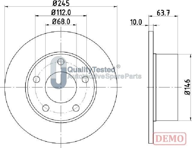 Japanparts DP0912JM - Kočioni disk www.molydon.hr