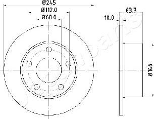 Japanparts DP-0912 - Kočioni disk www.molydon.hr