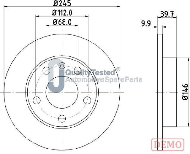 Japanparts DP0929JM - Kočioni disk www.molydon.hr