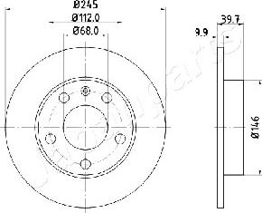 Japanparts DP-0929 - Kočioni disk www.molydon.hr