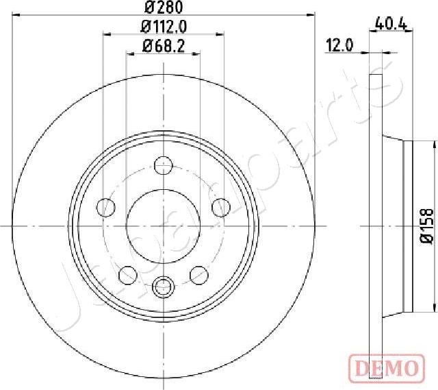 Japanparts DP-0926C - Kočioni disk www.molydon.hr