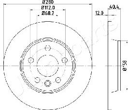 Japanparts DP-0926 - Kočioni disk www.molydon.hr