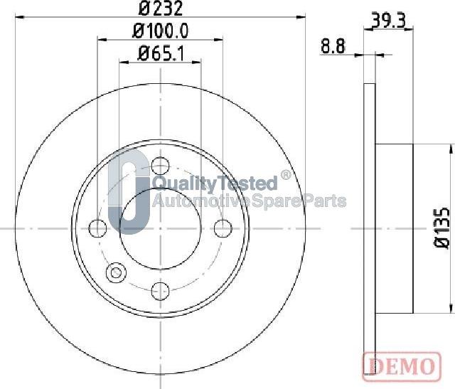 Japanparts DP0921JM - Kočioni disk www.molydon.hr