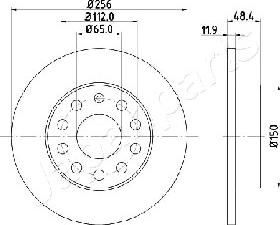 Japanparts DP-0928 - Kočioni disk www.molydon.hr