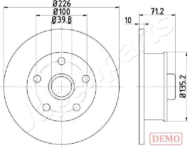 Japanparts DP-0923C - Kočioni disk www.molydon.hr