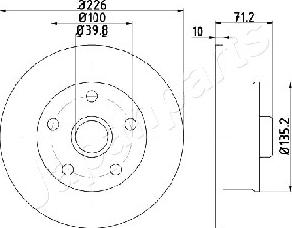 Japanparts DP-0923 - Kočioni disk www.molydon.hr