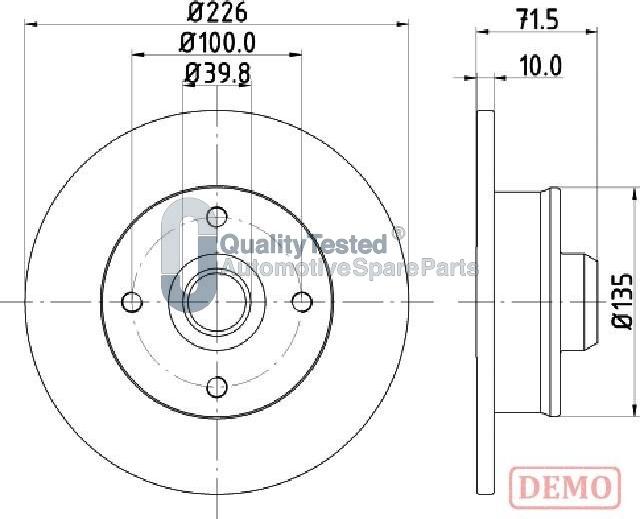 Japanparts DP0922JM - Kočioni disk www.molydon.hr