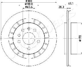 Japanparts DP-0409 - Kočioni disk www.molydon.hr