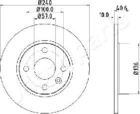 Japanparts DP-0405 - Kočioni disk www.molydon.hr