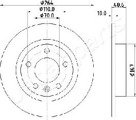 Japanparts DP-0400 - Kočioni disk www.molydon.hr