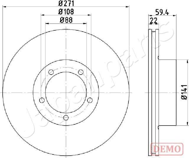 Japanparts DP-0401C - Kočioni disk www.molydon.hr