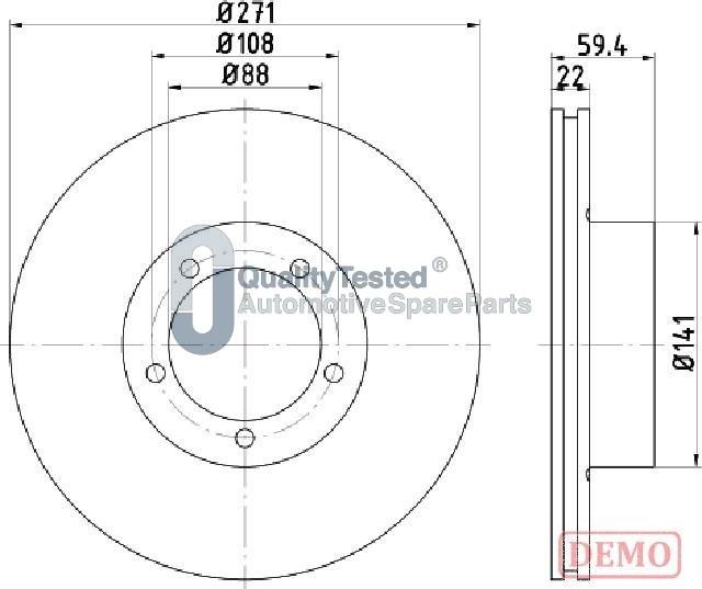 Japanparts DP0401JM - Kočioni disk www.molydon.hr