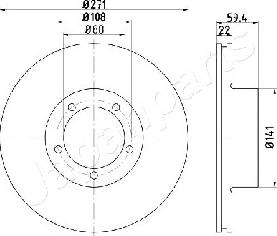 Japanparts DP-0401 - Kočioni disk www.molydon.hr