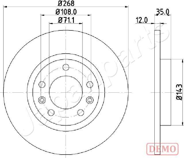 Japanparts DP-0408C - Kočioni disk www.molydon.hr