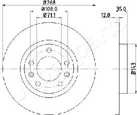 Japanparts DP-0408 - Kočioni disk www.molydon.hr