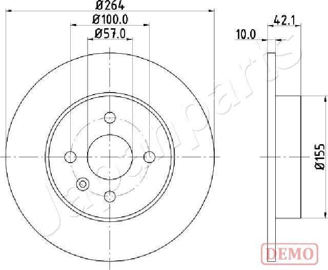 Japanparts DP-0407C - Kočioni disk www.molydon.hr