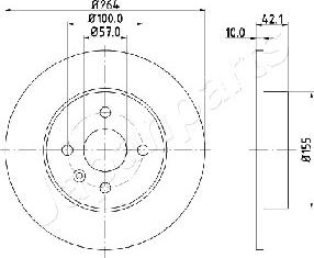 Japanparts DP-0407 - Kočioni disk www.molydon.hr