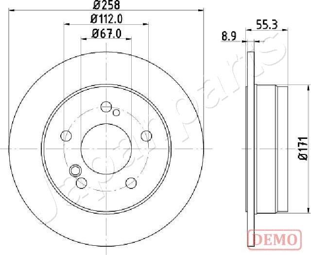 Japanparts DP-0504C - Kočioni disk www.molydon.hr