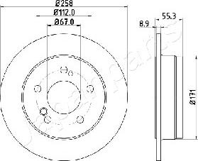 Japanparts DP-0504 - Kočioni disk www.molydon.hr