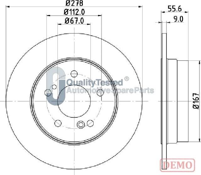 Japanparts DP0505JM - Kočioni disk www.molydon.hr