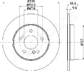 Japanparts DP-0505 - Kočioni disk www.molydon.hr