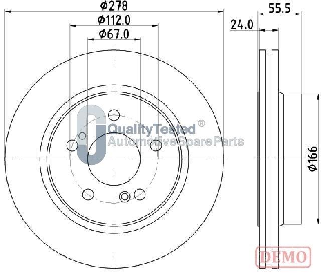 Japanparts DP0506JM - Kočioni disk www.molydon.hr