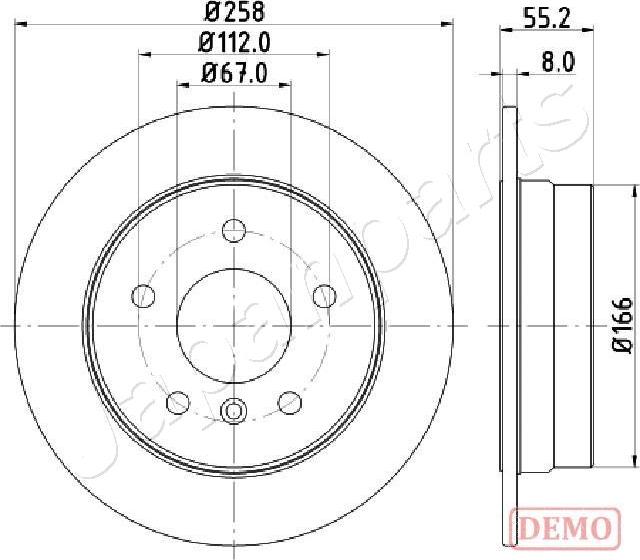 Japanparts DP-0500C - Kočioni disk www.molydon.hr