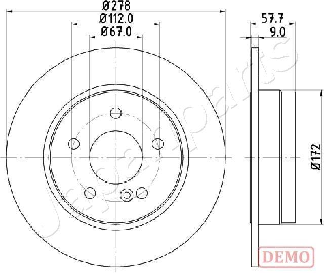 Japanparts DP-0508C - Kočioni disk www.molydon.hr